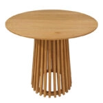 Τραπεζαρία Granny-Kenda Ι  σετ 5τεμ σε φυσική-μπεζ απόχρωση Φ80x75εκ