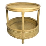 Βοηθητικό τραπέζι Moody  pe rattan σε φυσική απόχρωση Φ55x51εκ