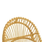 Πολυθρόνα Tromso paakoworld pe rattan σε φυσική απόχρωση με εκρού χρώμα μαξιλάρι 80x85x98εκ