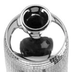 Βάζο γιακά "Disco" Κεραμικό Ασημί D115X24Cm D115X24Cm