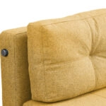 Καναπές-κρεβάτι Hafrene ύφασμα σε κίτρινη απόχρωση 151x94x71εκ