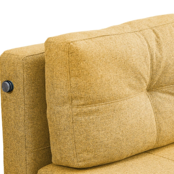 Καναπές-κρεβάτι Hafrene ύφασμα σε κίτρινη απόχρωση 151x94x71εκ
