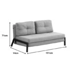 Καναπές-κρεβάτι Hafrene  ύφασμα σε πετρόλ απόχρωση 151x94x71εκ