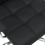 Καρέκλα γραφείου Buleco  pu σε μαύρη απόχρωση 56x46x74-86εκ