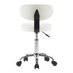 Καρέκλα γραφείου τροχήλατη Mafeshi  pu σε λευκή απόχρωση 45x44x70-82εκ
