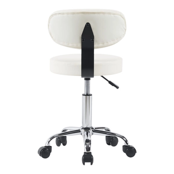 Καρέκλα γραφείου τροχήλατη Mafeshi  pu σε λευκή απόχρωση 45x44x70-82εκ