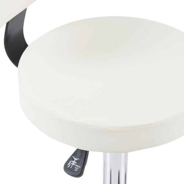 Καρέκλα γραφείου τροχήλατη Mafeshi  pu σε λευκή απόχρωση 45x44x70-82εκ