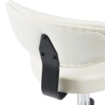 Καρέκλα γραφείου τροχήλατη Mafeshi  pu σε λευκή απόχρωση 45x44x70-82εκ