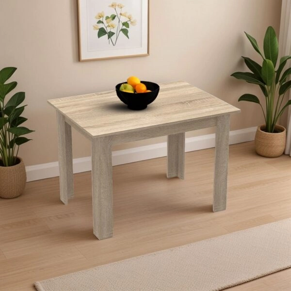 Τραπέζι Manka  σε sonoma απόχρωση 110x80x77εκ