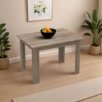 Τραπέζι Manka  σε sonoma truffle απόχρωση 110x80x77εκ