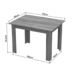 Τραπέζι Manka  σε sonoma truffle απόχρωση 110x80x77εκ