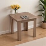 Τραπέζι Manka I σε sonoma truffle απόχρωση 80x80x77εκ