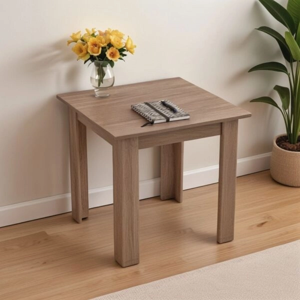 Τραπέζι Manka I σε sonoma truffle απόχρωση 80x80x77εκ