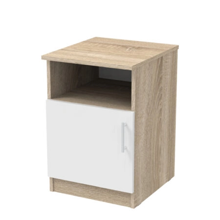Κομοδίνο Galdi  σε sonoma-λευκή απόχρωση 40x45x60εκ