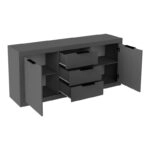 Μπουφές Doha  σε ανθρακί απόχρωση 180x45x80.5εκ