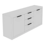 Μπουφές Doha  σε λευκή απόχρωση 180x45x80.5εκ