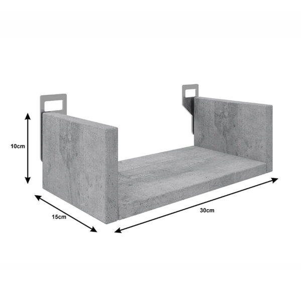 Ραφιέρα τοίχου Derva  σε λευκή απόχρωση 30x15x10cm