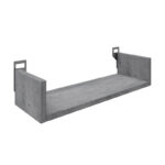 Ραφιέρα τοίχου Derva  σε cement γκρι απόχρωση 45x15x10cm