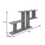 Ραφιέρα τοίχου Vertoura  σε ανθρακί απόχρωση 116x18.5x60cm