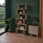 Βιβλιοθήκη Sezen  σε oak απόχρωση 70x24x191.5εκ