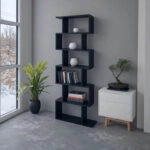 Βιβλιοθήκη Sezen  σε ανθρακί απόχρωση 70x24x191.5εκ