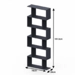 Βιβλιοθήκη Sezen  σε λευκή απόχρωση 70x24x191.5εκ