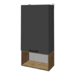 Σύνθετο σαλονιού  Poelfy  σε ανθρακί-oak απόχρωση 170x37.5x42εκ
