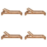 Ξαπλώστρα Zalka  L1 σε καρυδί απόχρωση 66x197x28εκ