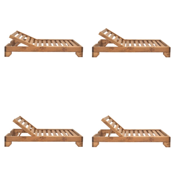 Ξαπλώστρα Zalka  L1 σε καρυδί απόχρωση 66x197x28εκ