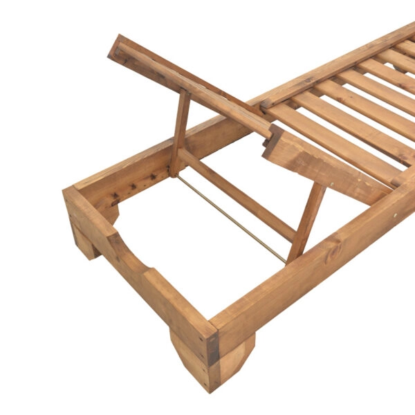 Ξαπλώστρα Zalka  L1 σε καρυδί απόχρωση 66x197x28εκ