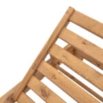 Ξαπλώστρα Zalka  L1 σε καρυδί απόχρωση 66x197x28εκ