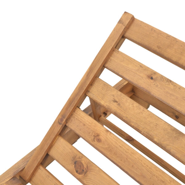 Ξαπλώστρα Zalka  L1 σε καρυδί απόχρωση 66x197x28εκ