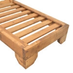 Ξαπλώστρα Zalka  L1 σε καρυδί απόχρωση 66x197x28εκ