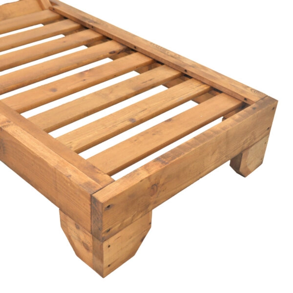 Ξαπλώστρα Zalka  L1 σε καρυδί απόχρωση 66x197x28εκ