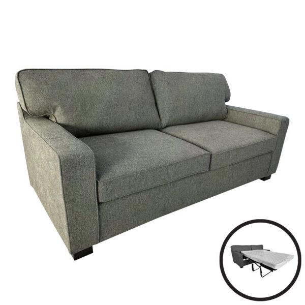 Καναπές-κρεβάτι διθέσιος Polaris  ύφασμα σε χακί απόχρωση181x91x83εκ