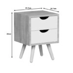 Κομοδίνο Selma σε sonoma-λευκή απόχρωση 29.7x29.7x45εκ