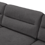 Γωνιακός καναπές δεξιά γωνία Camile  ύφασμα σε ανθρακί απόχρωση 270x174x95εκ