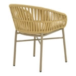 Πολυθρόνα Frama αλουμίνιο-pe σχοινί σε καφε απόχρωση και μαξιλάρι 57x60x78εκ