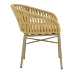 Πολυθρόνα Frama αλουμίνιο-pe σχοινί σε καφε απόχρωση και μαξιλάρι 57x60x78εκ