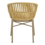 Πολυθρόνα Frama αλουμίνιο-pe σχοινί σε καφε απόχρωση και μαξιλάρι 57x60x78εκ