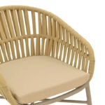 Πολυθρόνα Frama αλουμίνιο-pe σχοινί σε καφε απόχρωση και μαξιλάρι 57x60x78εκ