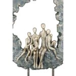 Γλυπτό Round "Familie" Πολυρεζίνη Χρυσό Πράσινο PU 14x8x32.5cm