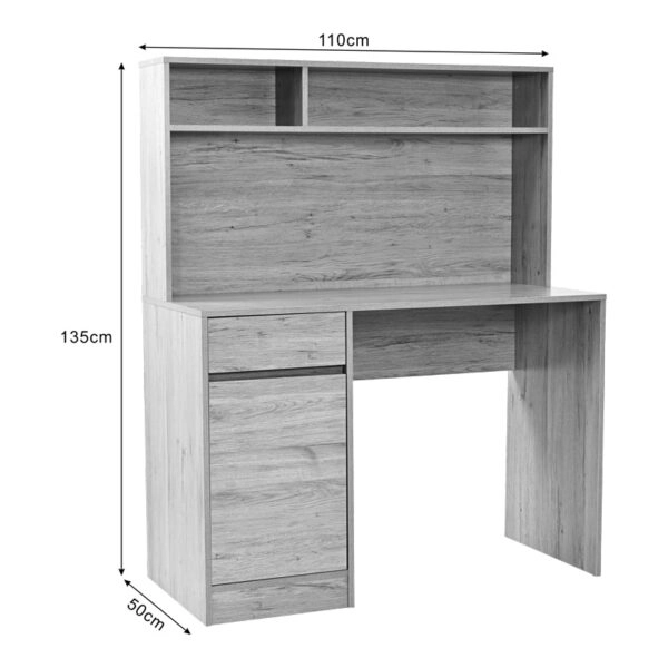 Γραφείο εργασίας Secreta  με ράφι σε oak απόχρωση 110x50x135εκ