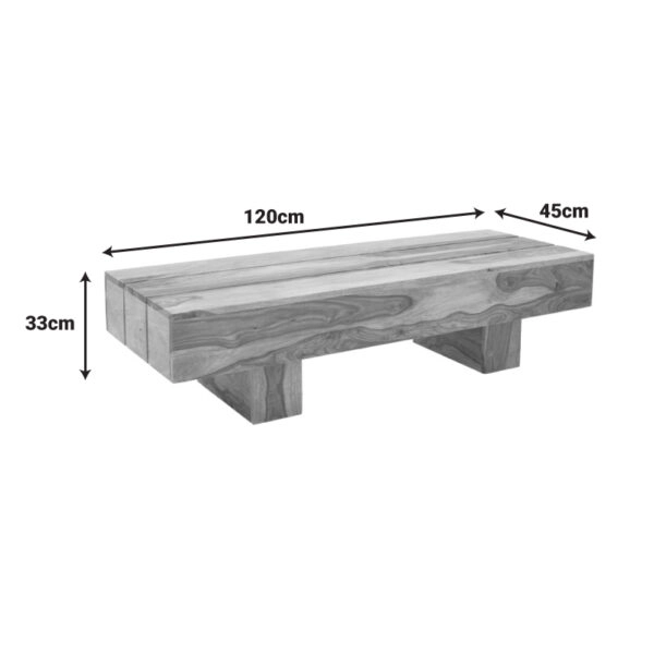 Τραπέζι Lucca  μασιφ ξύλο sheesham σε καρυδί απόχρωση 120x45x30εκ