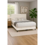 UTOPIA ΚΡΕΒΑΤΙ ΜΕ ΑΠΟΘΗΚ. ΧΩΡΟ ΚΑΙ ΣΤΡΩΜΑ WHITE SMOOTH 06-900 207x160x115