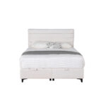 UTOPIA ΚΡΕΒΑΤΙ ΜΕ ΑΠΟΘΗΚ. ΧΩΡΟ ΚΑΙ ΣΤΡΩΜΑ WHITE SMOOTH 06-900 207x160x115