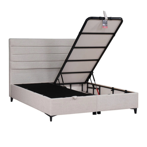 UTOPIA ΚΡΕΒΑΤΙ ΜΕ ΑΠΟΘΗΚ. ΧΩΡΟ ΚΑΙ ΣΤΡΩΜΑ WHITE SMOOTH 06-900 207x160x115