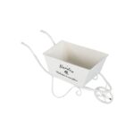 Atrekko Planter Λευκό Μεταλλικό Διακοσμητικό Καρότσι (29x10x18)cm
