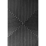 Βάζο "Heptagon" Πολυρεζίνη Μαύρο PU 38x10x21.5cm