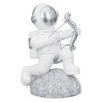 Figure Astronaut Poly White Silver Ποικιλία 3 φορές 11X5X12Cm 11X5X12Cm
